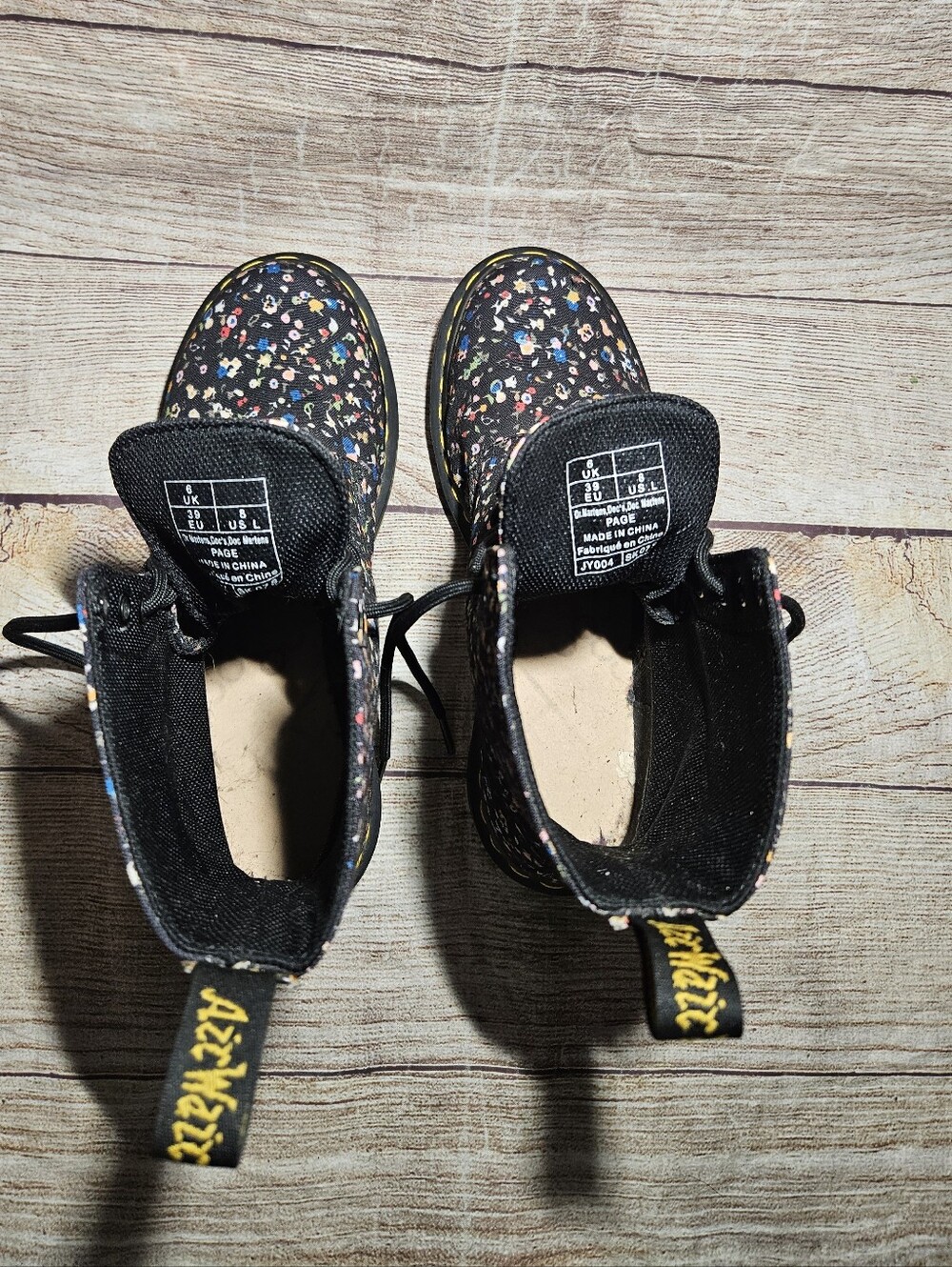 Dr Martens Page floral canvas 8 eye boots - Picture 8 of 10